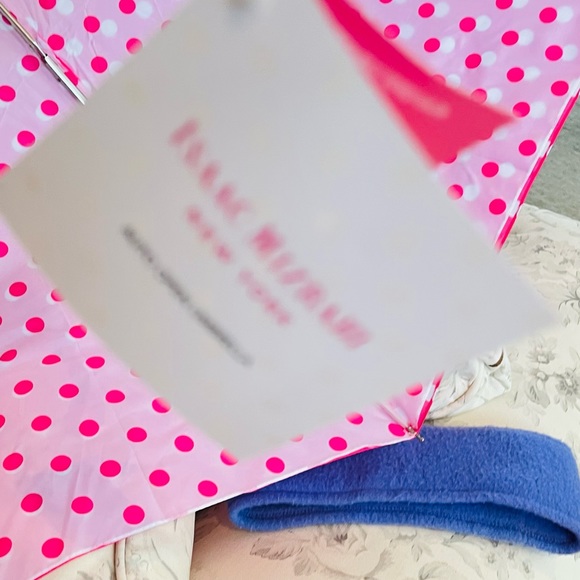 Pink Polka Dot Collapsible Umbrella - Picture 3 of 7